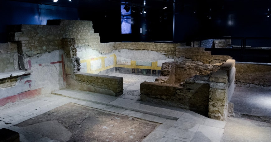 Roman villa archaeological remains Museo Santa Giulia Brescia