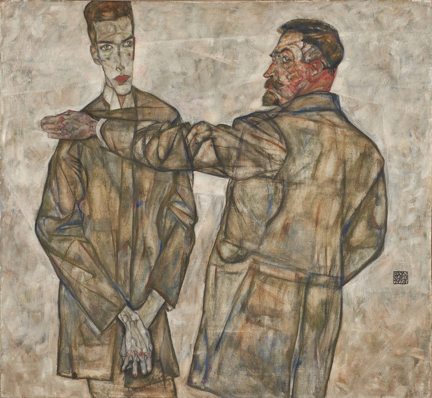 Egon Schiele Double Portrait Heinrich and Otto Benesch Lentos Kunstmuseum Linz