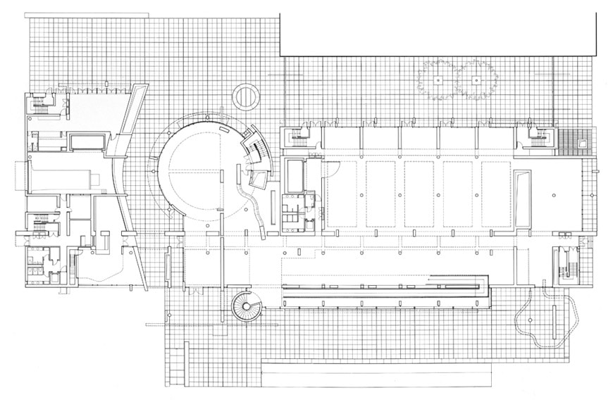 MACBA museum Barcelona Richard Meier ground floor plan