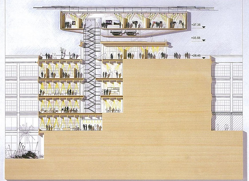 Pinacoteca Agnelli Lingotto Turin Renzo PIano section 01