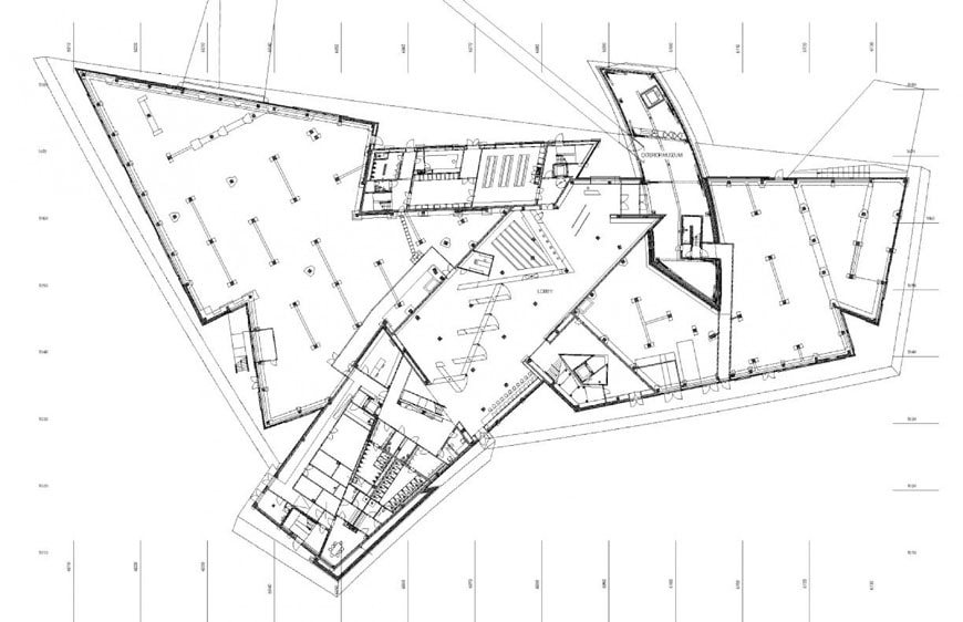 Daniel Libeskind Imperial War Museum North Manchester ground floor plan