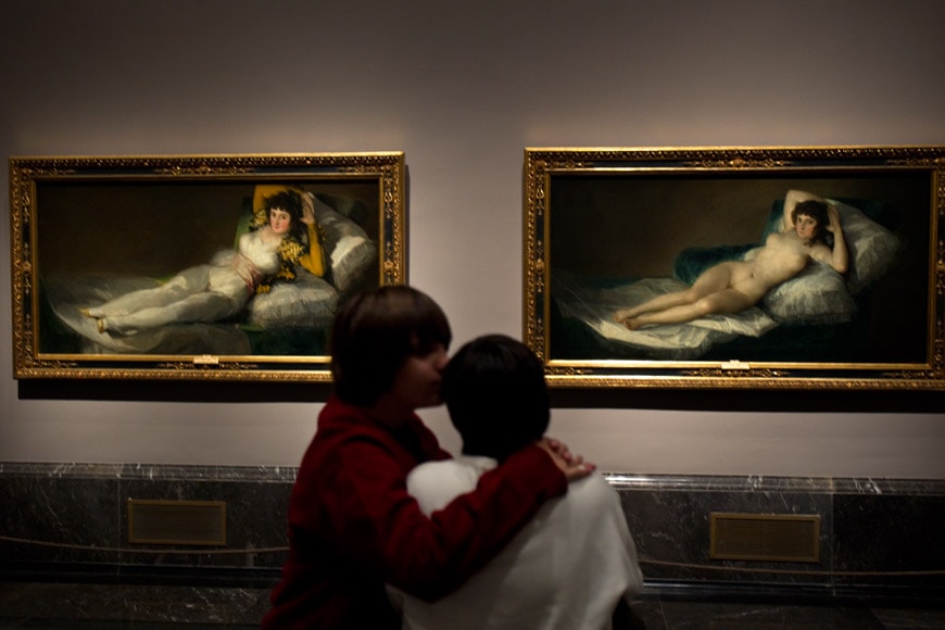 Museo Nacional del Prado Madrid Maja Desnuda Maja Vestida Goya room