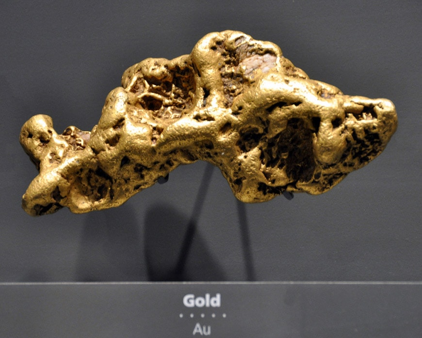 Gold nugget Smithsonian National Museum of Natural History Washington DC