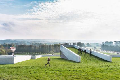 The Moesgaard Museum by Henning Larsen is topped by a sloped lawn