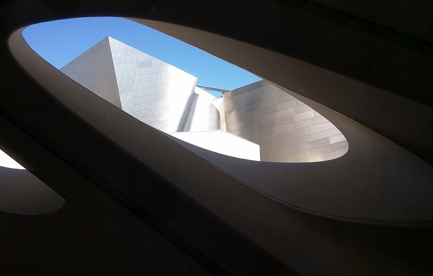 Los Angeles, Walt Disney Concert Hall from The Broad museum