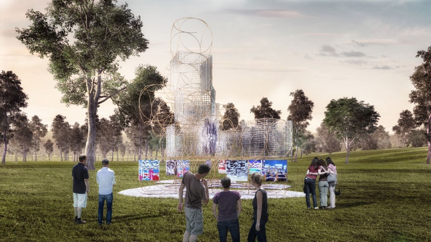 Yona Friedman Serpentine Summer House London 2016 rendering 01