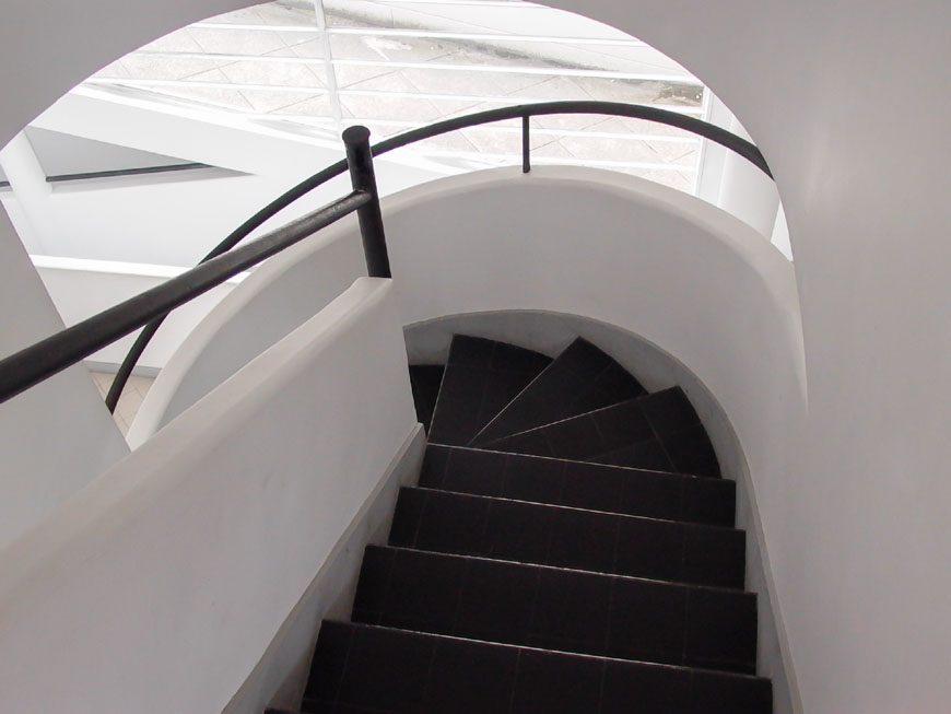 Villa Savoye Le Corbusier staircase Inexhibit