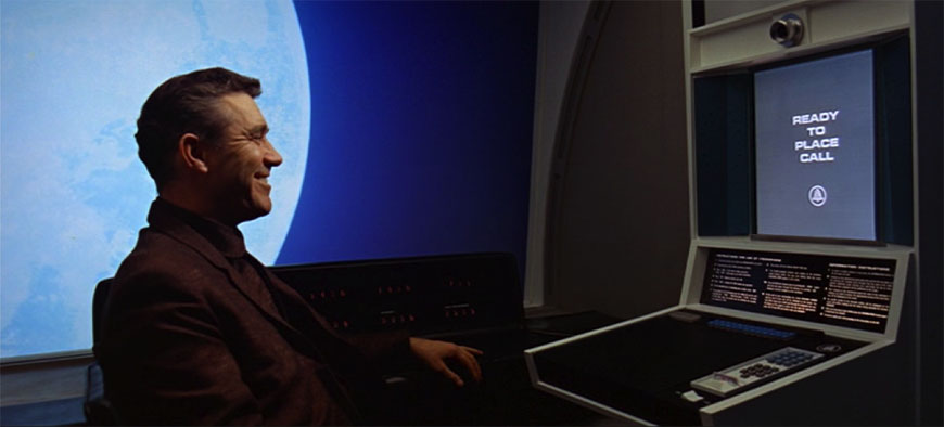 Videoconferencing 2001 A Space Odyssey orbital station