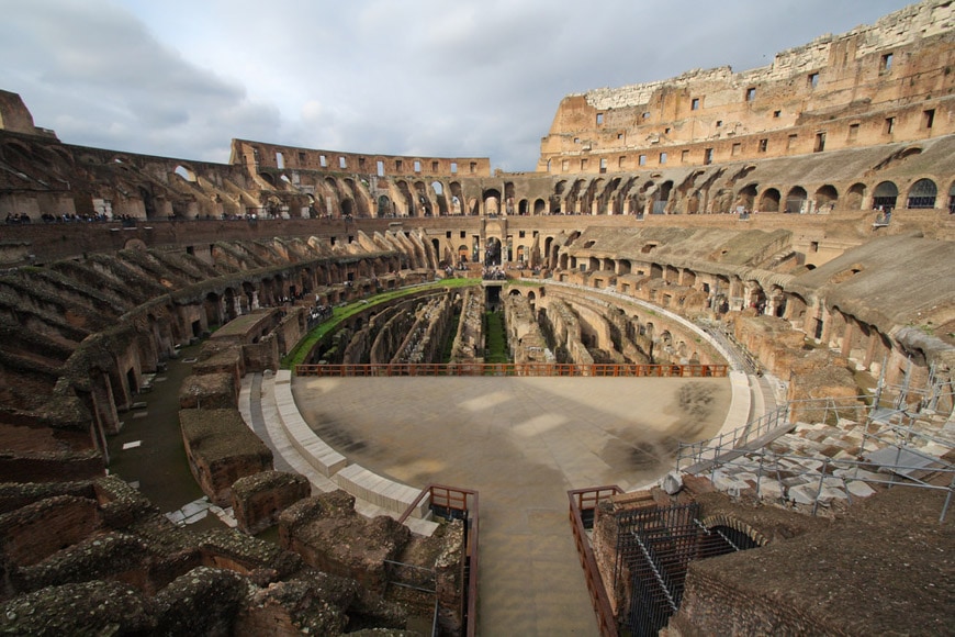 Colosseum Flavian Amphitheater Rome interior 7