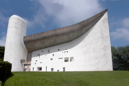 The Notre Dame du Haut Chapel in Ronchamp by Le Corbusier