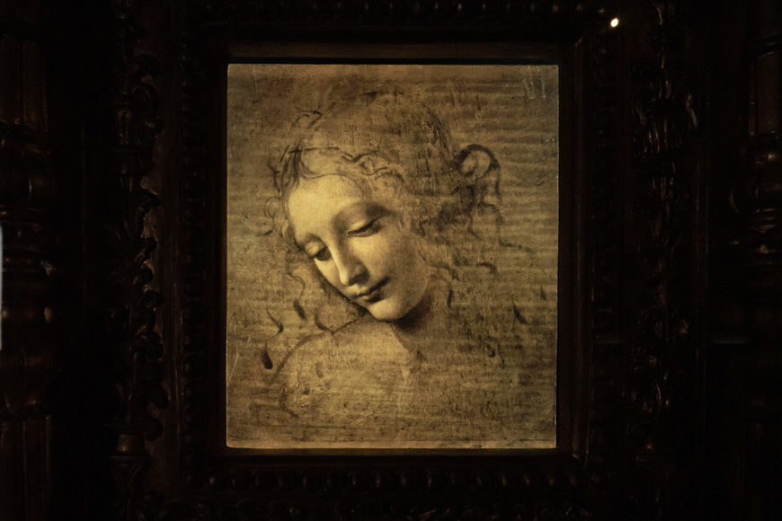 Leonardo da Vinci, Head of a Woman. La Scapigliata, Parma Inexhibit