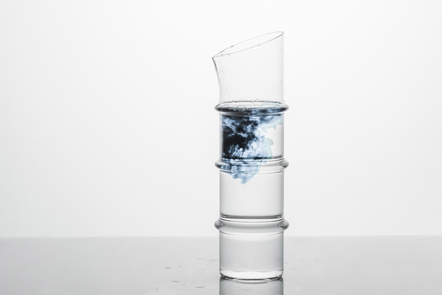 TAKE caraffe e bicchieri in vetro lavorato a mano KANZ 1