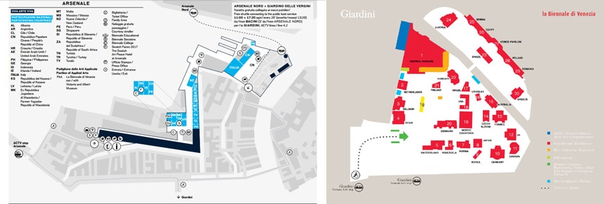 Venice Biennale Arsenale & Giardini map low