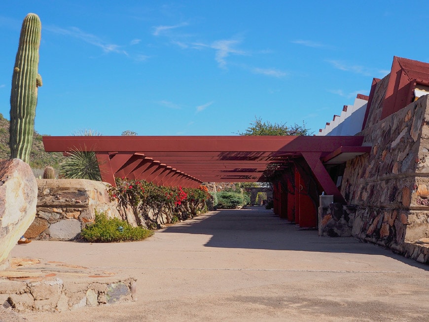 Pérgola de Frank Lloyd Wright Taliesin West Scottsdale Arizona