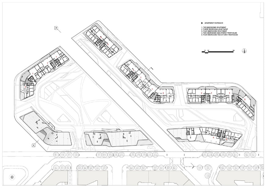 Zaha Hadid Citylife residences plan