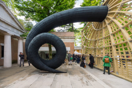 Martin Puryear, Swallowed Sun (Monstrance and Volute), 2019, United States Pavilion, Venice Art Biennale 2019 Inexhibit