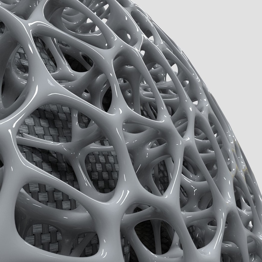 3D-printed Voronoi bike helmet 4