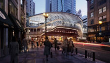 SOM-Chicago-State-Lake-station-external view-night
