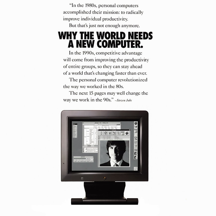 NeXTcube advertisement Steve Jobs