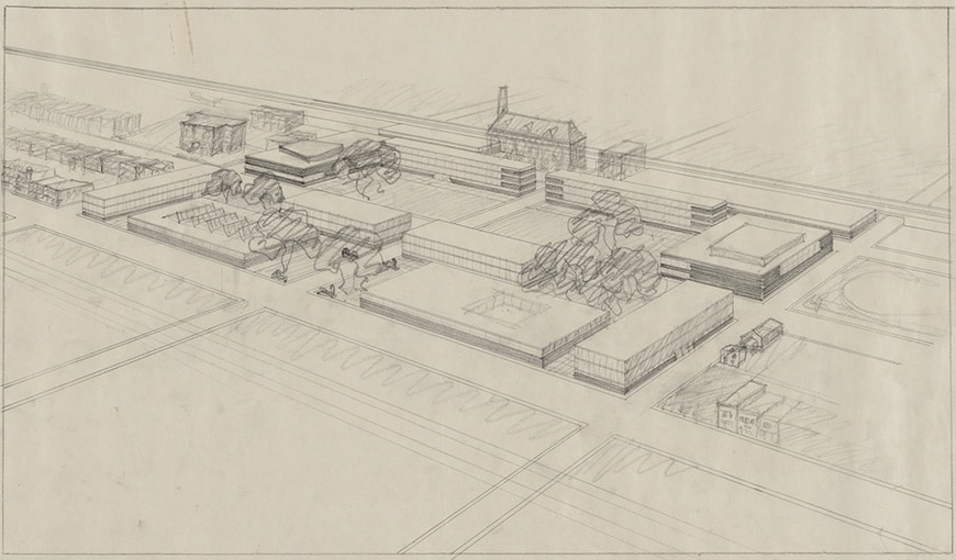 Mies van der Rohe, Illinois Institute of Technology Campus, sketch