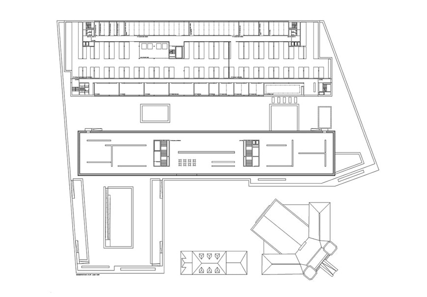 Musée national de Norvège, Oslo, Kleihues + Schuwerk, plan du deuxième étage