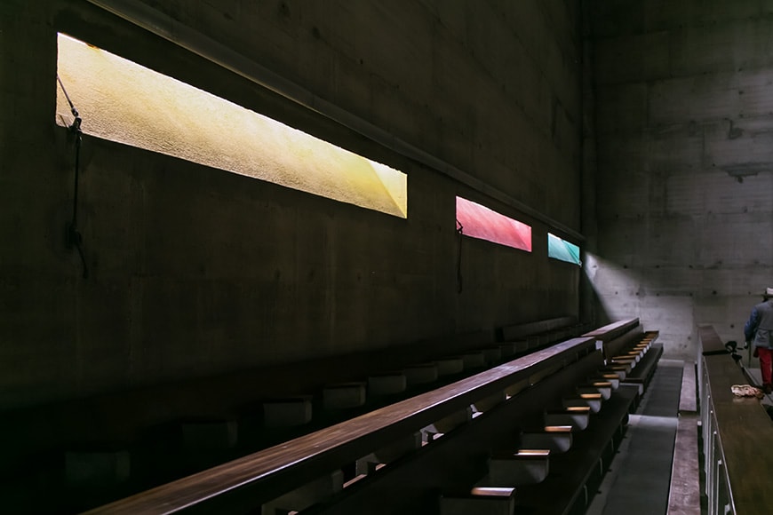 Le Corbusier, Convent of Sainte Marie de la Tourette, Eveux, church, interior 2