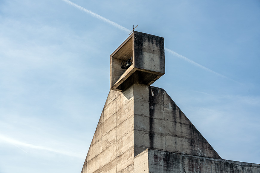 Sainte Marie de La Tourette Convent by Le Corbusier, bell tower Bianchini