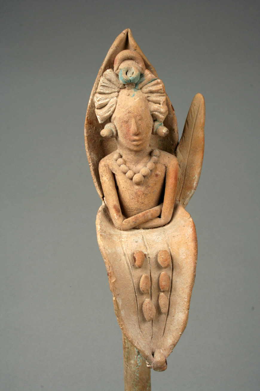 1. Whistle with the Maize God emerging from a flower_Mexico