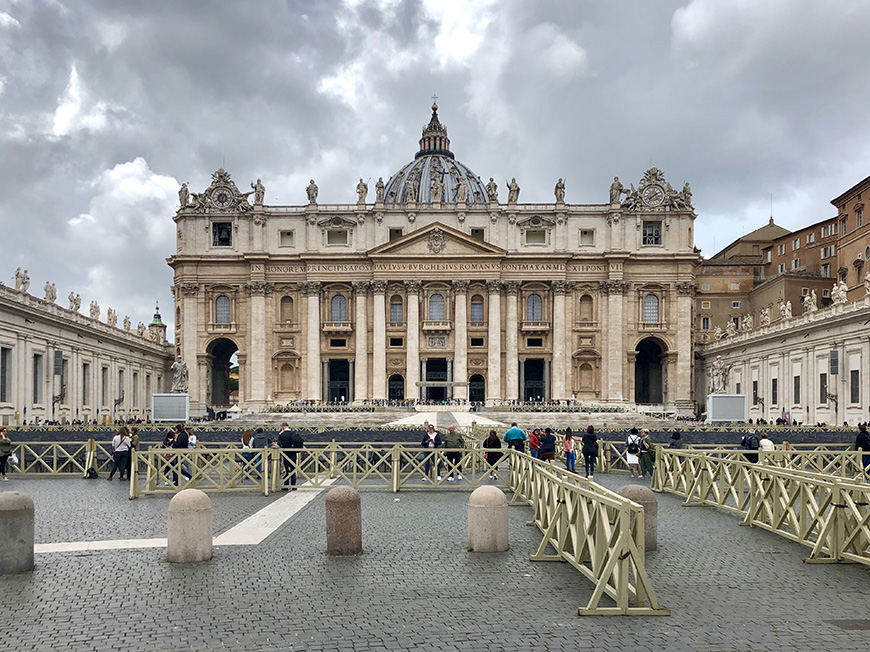 Saint Peter's Basilica, Rome, facade on Saint Peter's Square